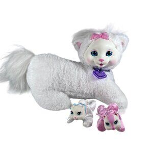 White Kitty Surprise Plush Toy‎ Stuffed Animal mommy with 2 kitties